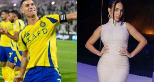 Georgina Rodriguez captures exact moment Cristiano Ronaldo scored his 907th career goal straight after attending Riyadh Fashion Week catwalk event...see more