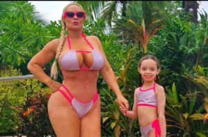 Coco Austin and her daughter, Chanel, donned coordinating swimsuits while enjoying their getaway in the Bahamas...see more