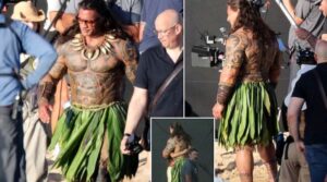 New look at Dwayne Johnson as Maui on the set of Disney’s live-action ‘MOANA’ film.  In theaters on July 10, 2026.