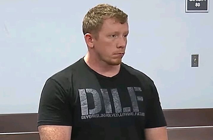 Breaking News: Ex-Police Officer Guilty of Child Sexual Imagery Appears in Court in 'DILF' T-Shirt...see more