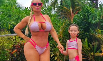 Coco Austin and her daughter, Chanel, donned coordinating swimsuits while enjoying their getaway in the Bahamas...see more