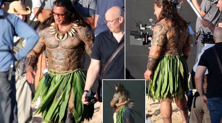 New look at Dwayne Johnson as Maui on the set of Disney’s live-action ‘MOANA’ film. In theaters on July 10, 2026.