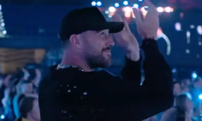 Travis Kelce caught forcing a smile while showing fake support for Taylor Swift, as fans claim he never truly loved her from the beginning and was only fulfilling his own selfish desires.